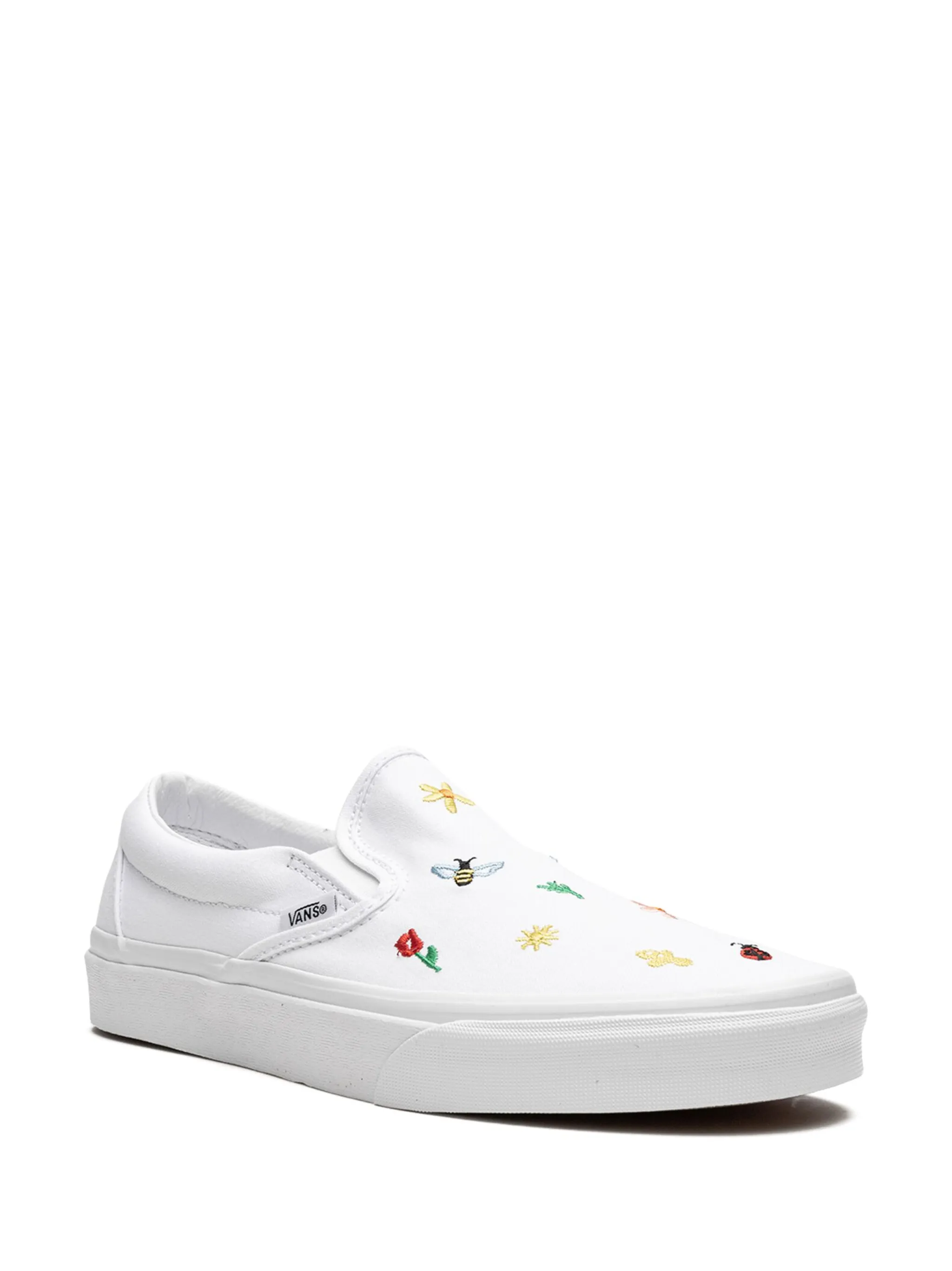 Слипоны Classic Slip-On Garden Party Vans, белый — фото 2