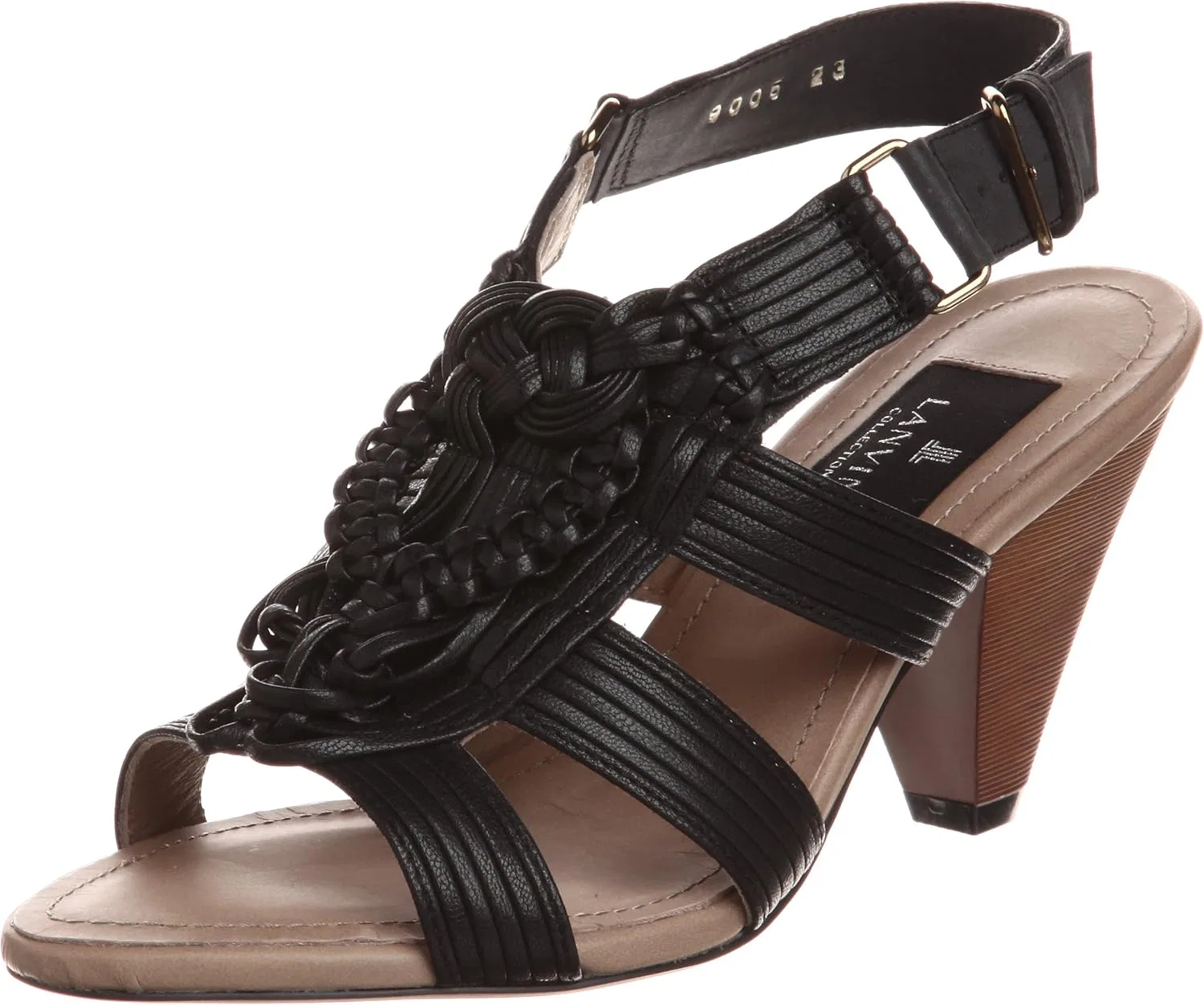 Мокасины с задним ремешком Lanvin, черный LANVIN COLLECTION(ランバンコレクション)