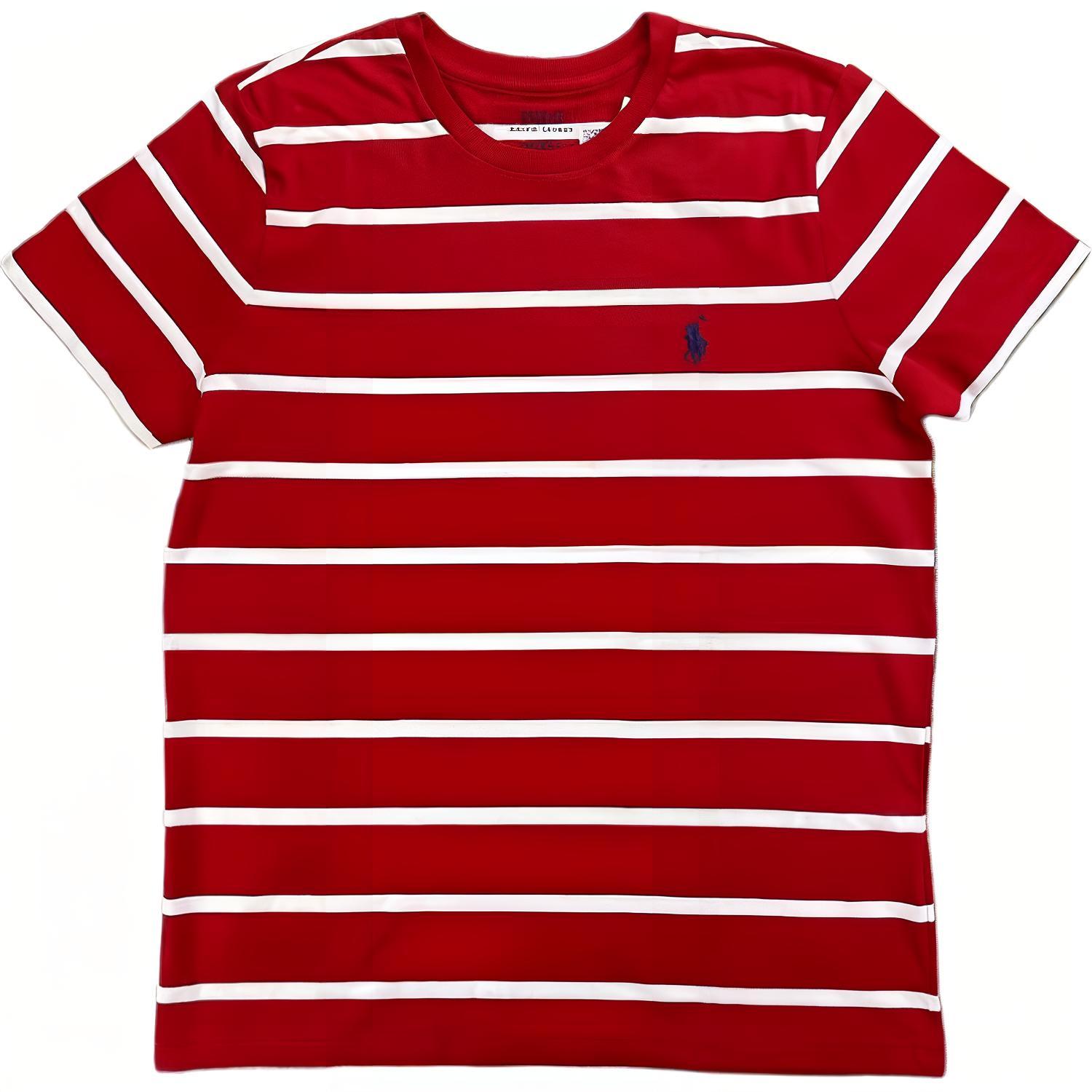 Футболка Polo Ralph Lauren Striped Cotton Jersey, красный — фото 2