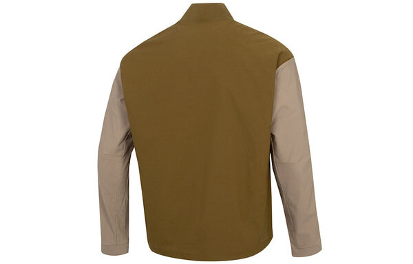 Куртка Men's adidas Splicing Contrasting Colors Athleisure Casual Sports Jacket Olive, зеленый — фото 2