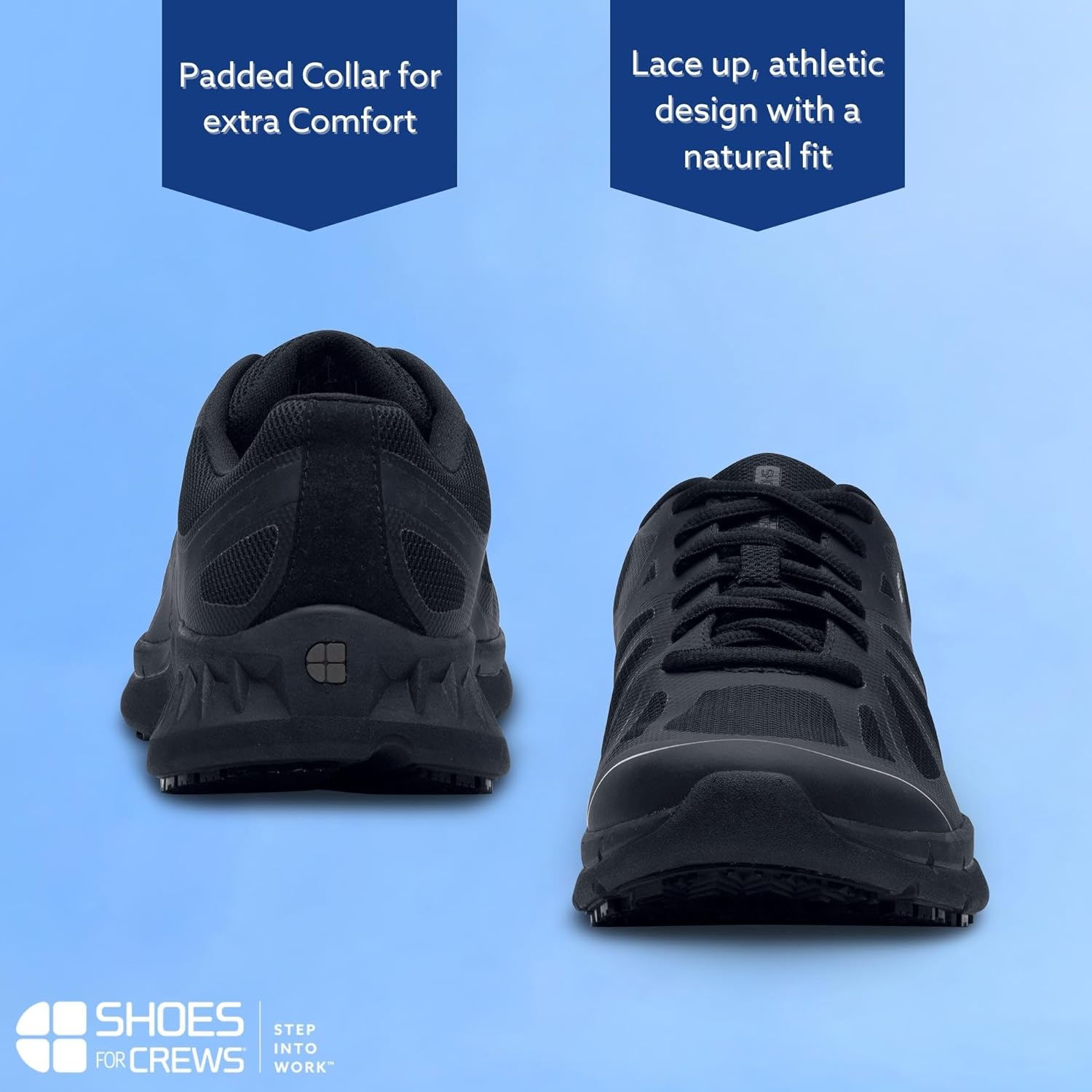 Мужские кроссовки Shoes for Crews с противоскользящей подошвой - комфортная, нескользящая обувь для работы в сфере общественного питания, гостиничного бизнеса, здравоохранения и других областях - Endurance II, черный — фото 4