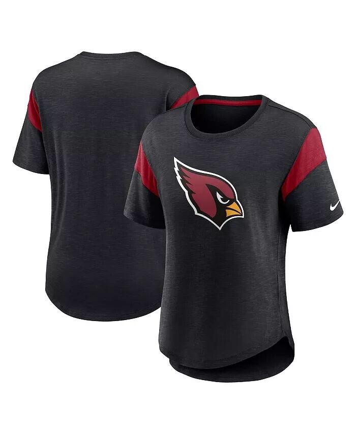 

Женская модная футболка с логотипом Heather Black Arizona Cardinals Primary Nike