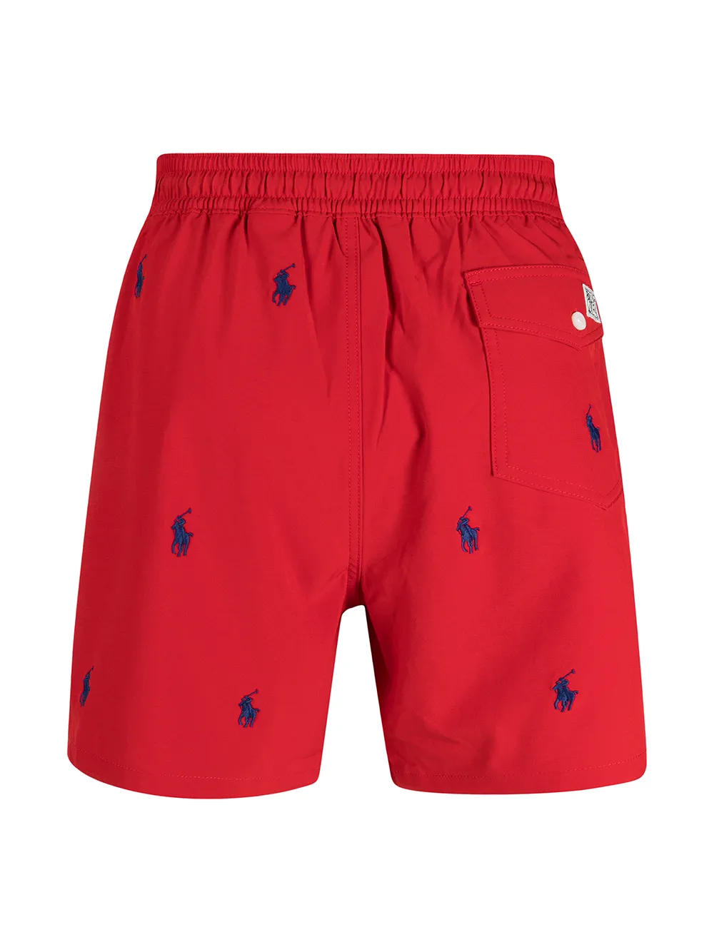 Плавки-шорты с кулиской и вышитым логотипом POLO RALPH LAUREN, красный — фото 2