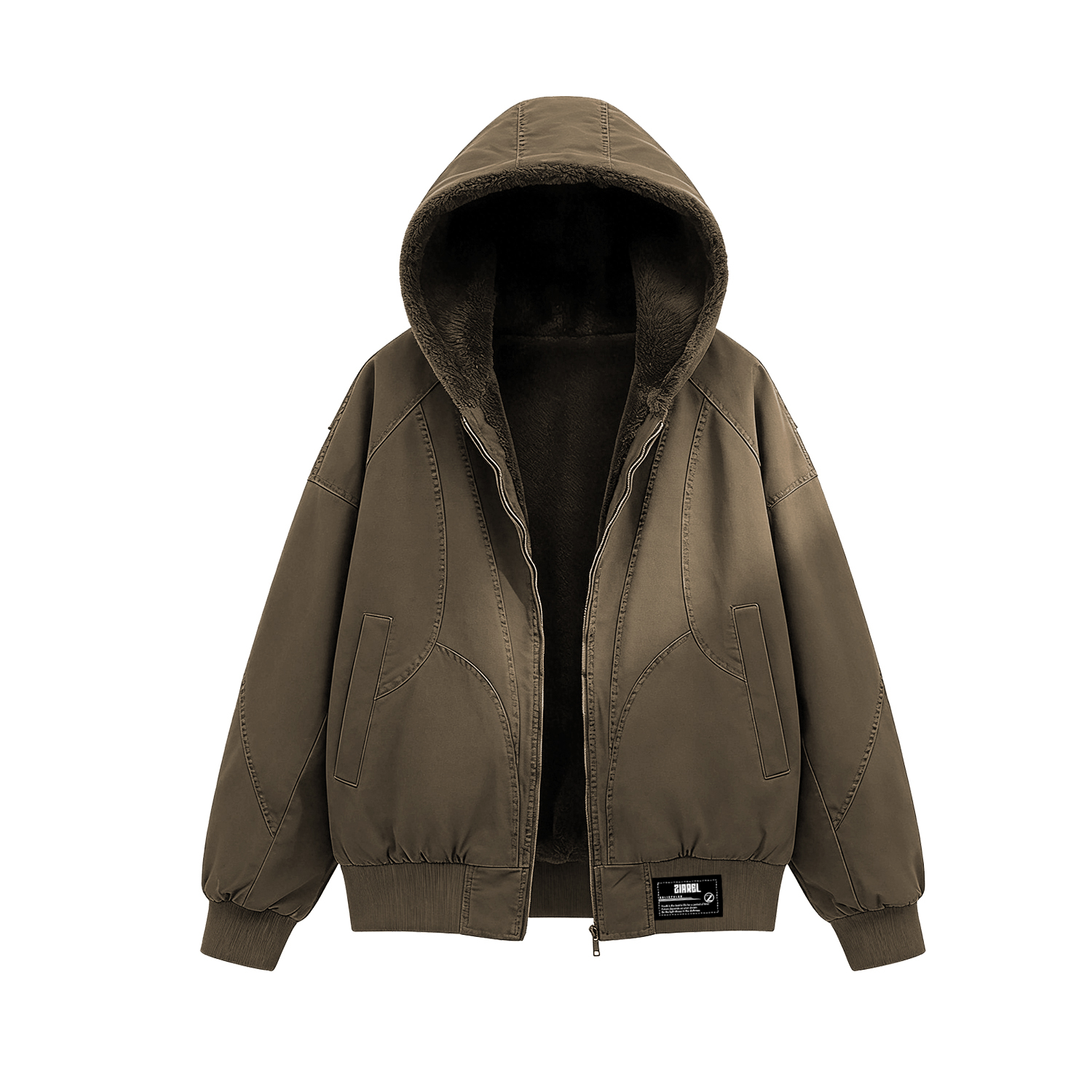 

Пуховик Unisex Hooded Thickened ZIAREL, earth желтый (thickened and fleece-lined thermal)