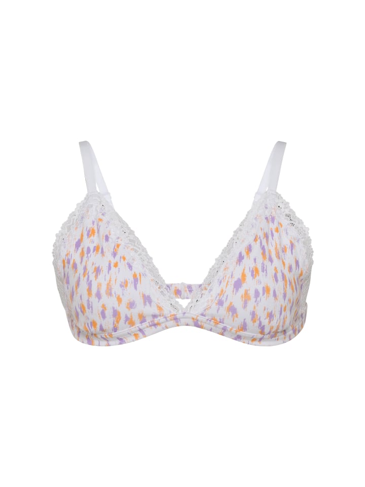 

LSCN BY LASCANA Белый бюстгальтер-топ с принтом