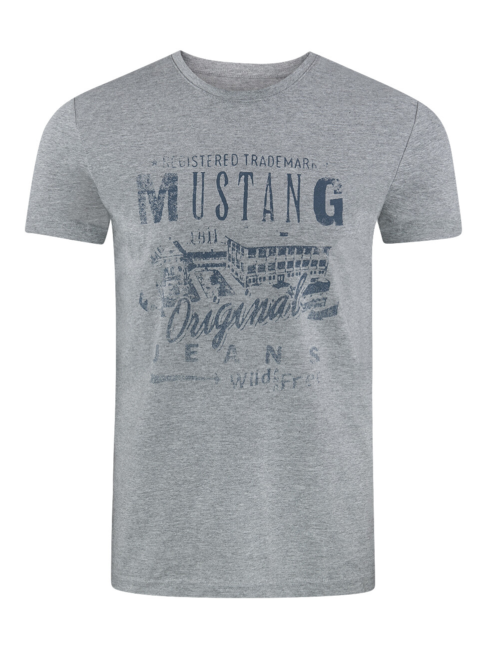 

Футболка Mustang Basic Print, серый