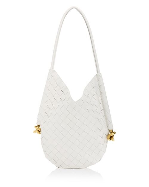 

Кожаная сумка через плечо Borsa Solstice Bottega Veneta, цвет White, Белый, Кожаная сумка через плечо Borsa Solstice Bottega Veneta, цвет White