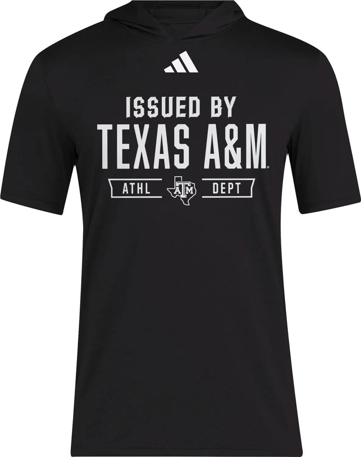 Толстовка с капюшоном с коротким рукавом Adidas Men's NCAA 25/26 Designed For Training Team, черно-белый