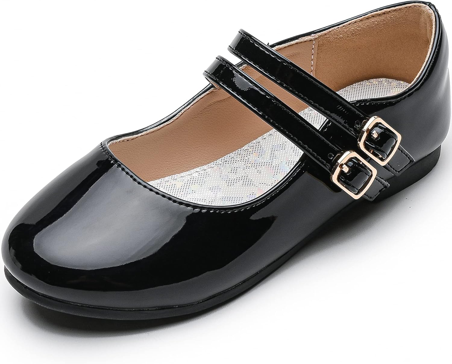 

Туфли для девочек Принцесса Свадебные Балетки для девочек Обувь для малышей и детей постарше Parrosoo, черный