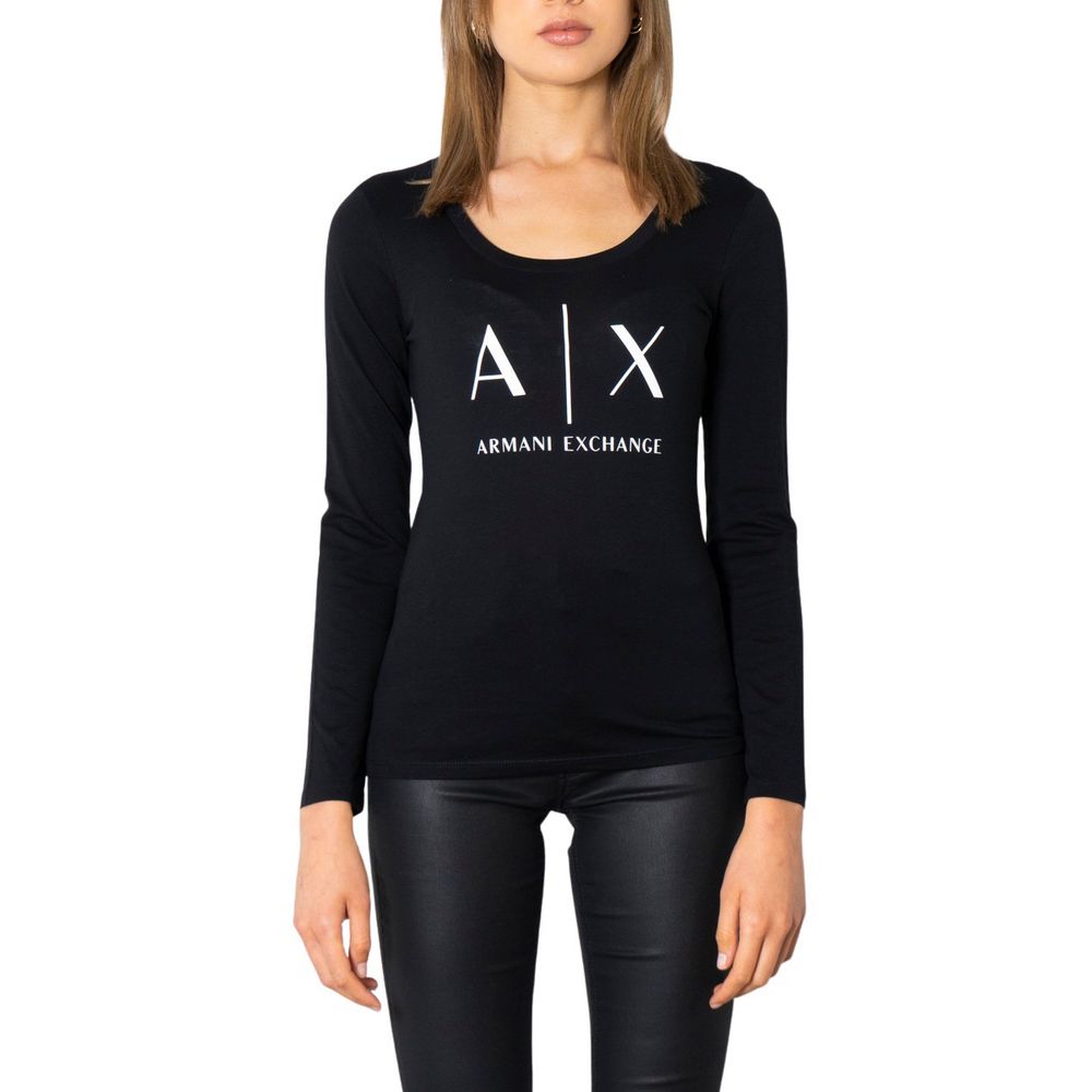 

Черные хлопковые топ и футболка Armani Exchange