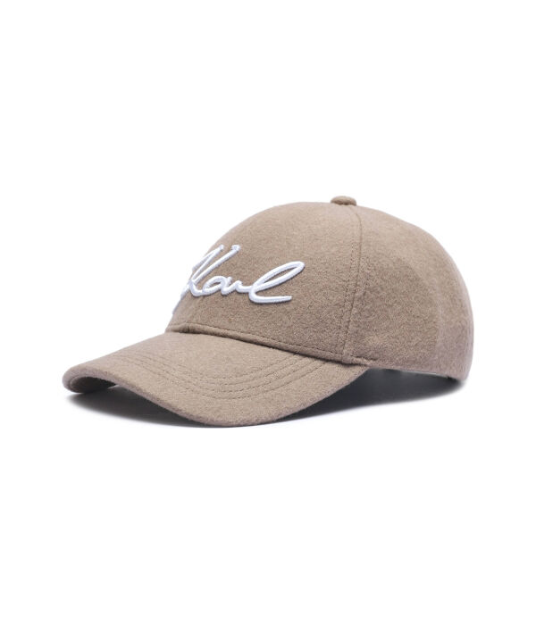 

Шерстяная бейсболка k/signature Karl Lagerfeld, желтый