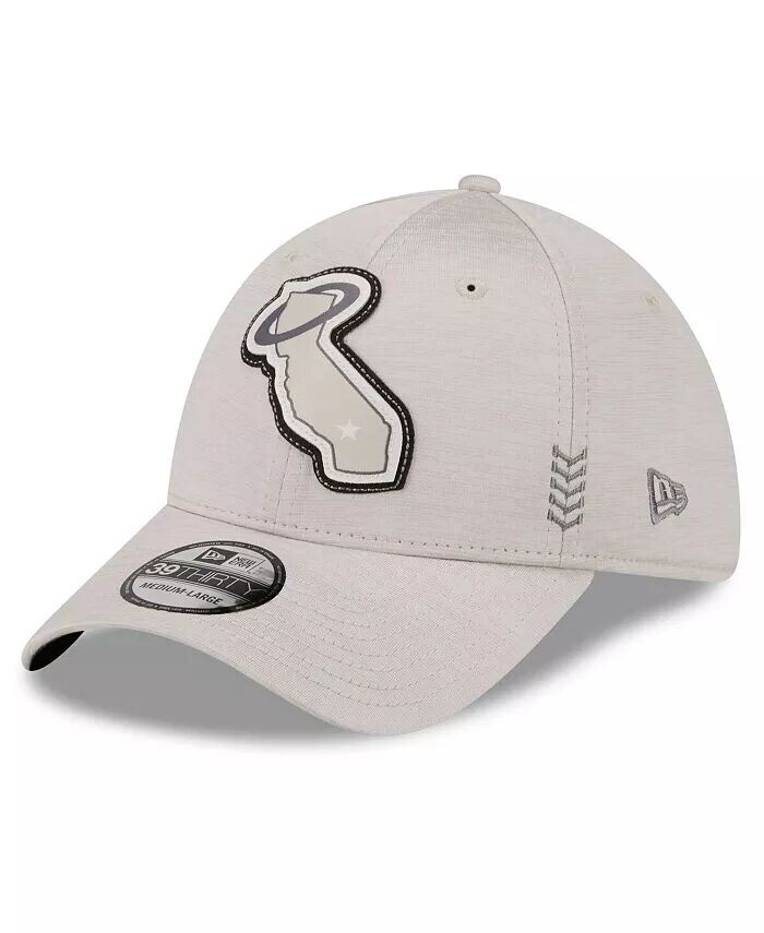 

Мужская кремовая кепка Los Angeles Angels 2024 Clubhouse 39THIRTY Flex Fit New Era, слоновая кость/кремовый