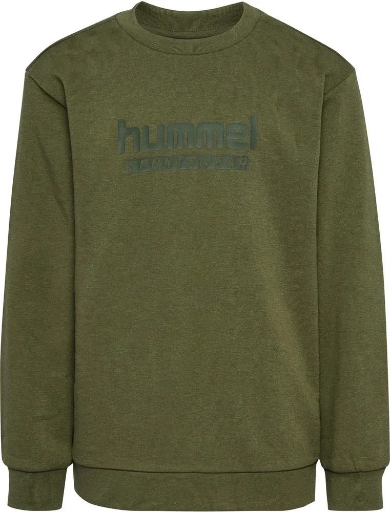Свитшот детский хлопковый Hummel, зеленый