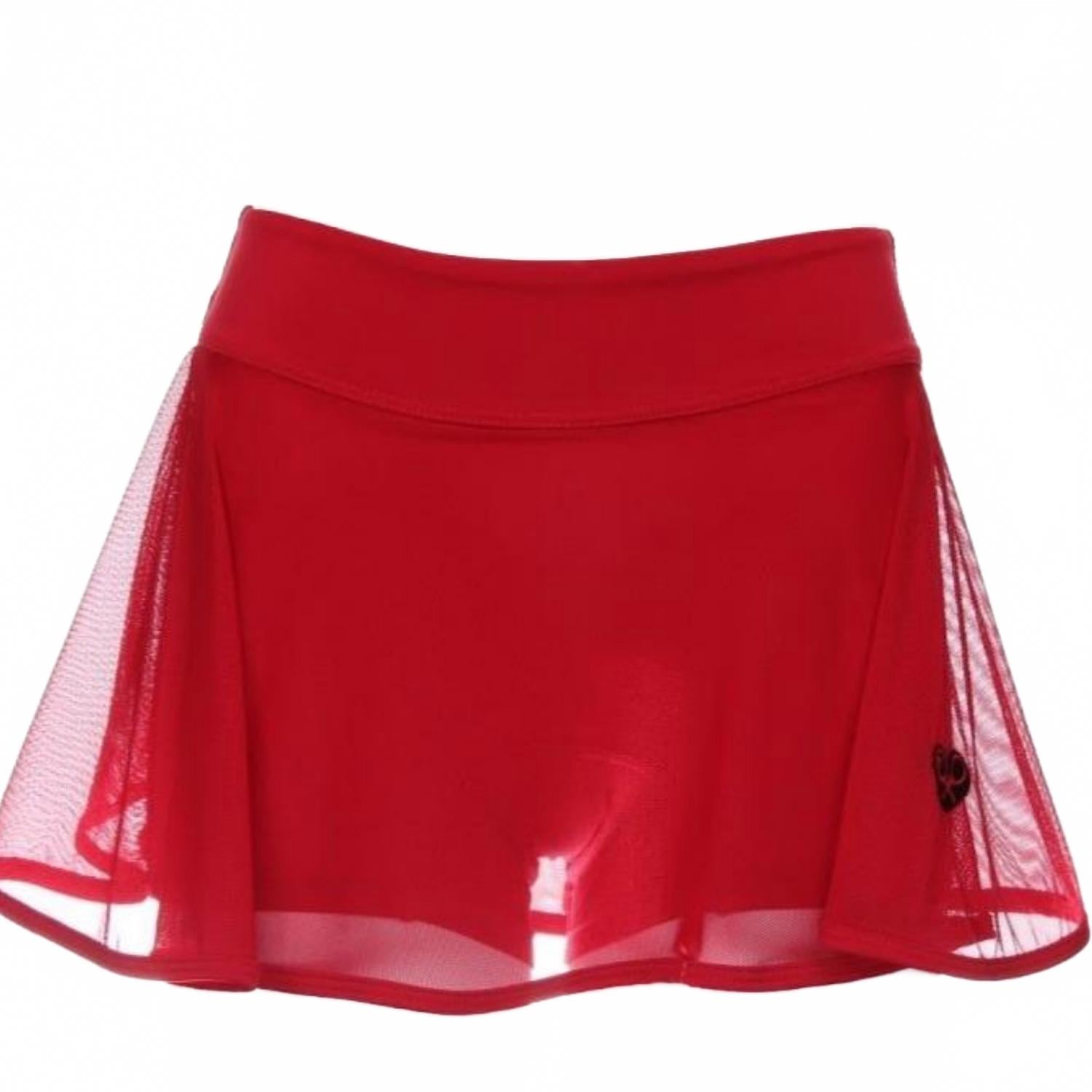

Женская теннисная юбка Love O с сетчатыми вставками в красном цвете Love Love Tennis