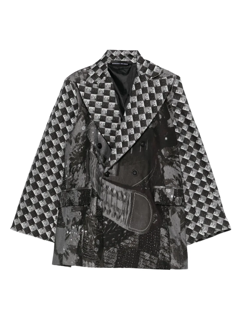 

Пиджак с абстрактным принтом Barbara Bologna, черный