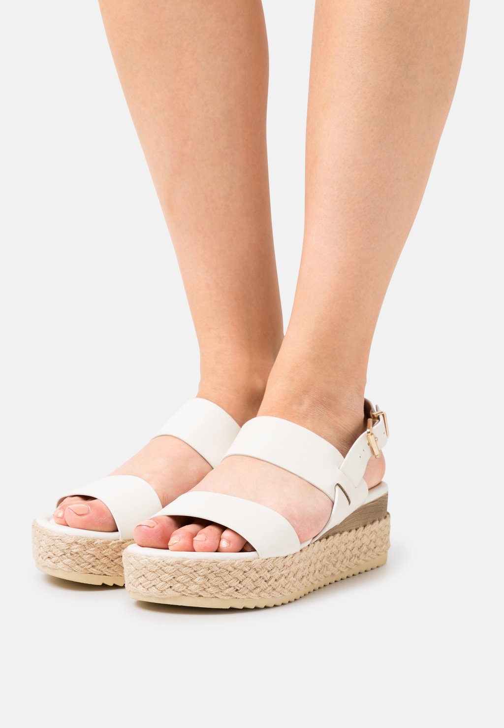 Босоножки на танкетке Espadrilles Anna Field by Zalando, белый