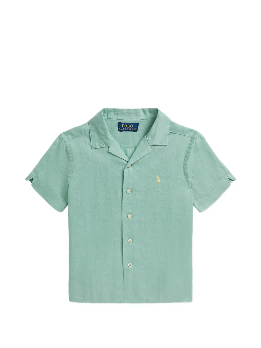 Рубашка с коротким рукавом и воротником Polo Ralph Lauren Kids, зеленый