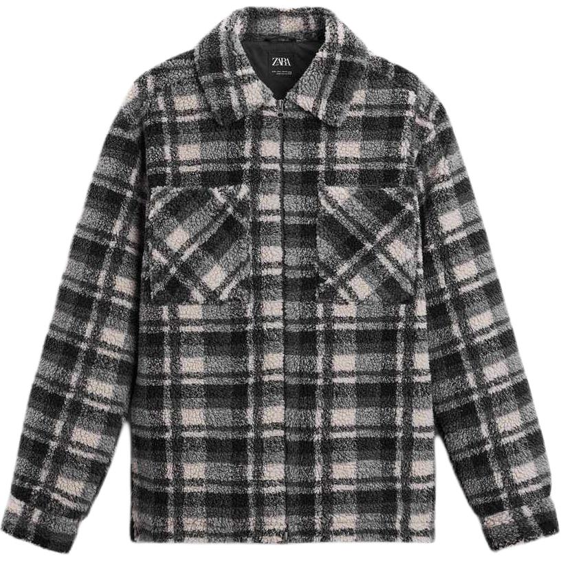 

Пальто с бархатистой текстурой мужское черное ZARA, Черный, Пальто с бархатистой текстурой мужское черное ZARA