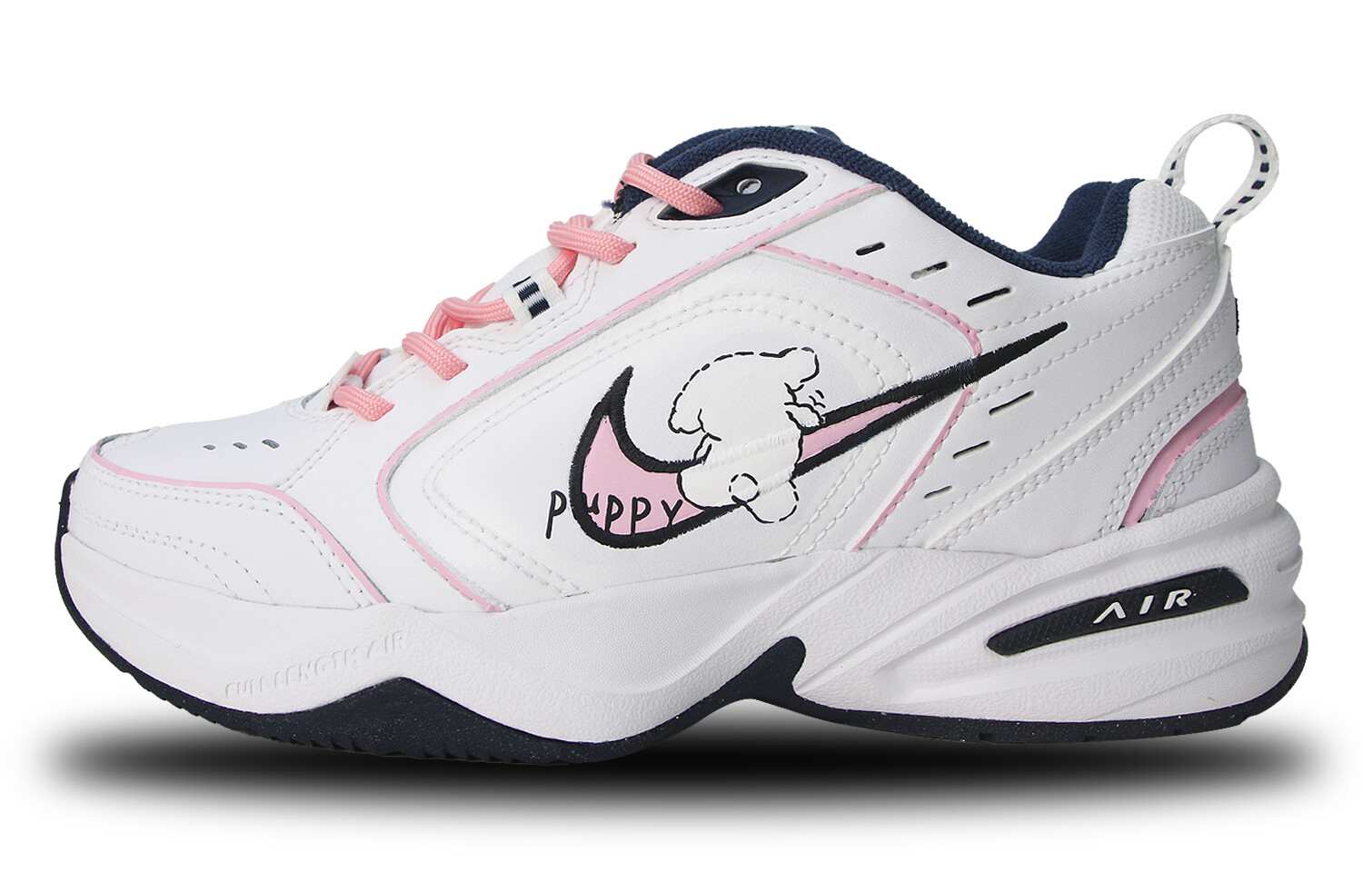 

Кроссовки Nike Air Monarch 4 Chunky Sneakers Unisex Low-top Pink/Black/White, белый