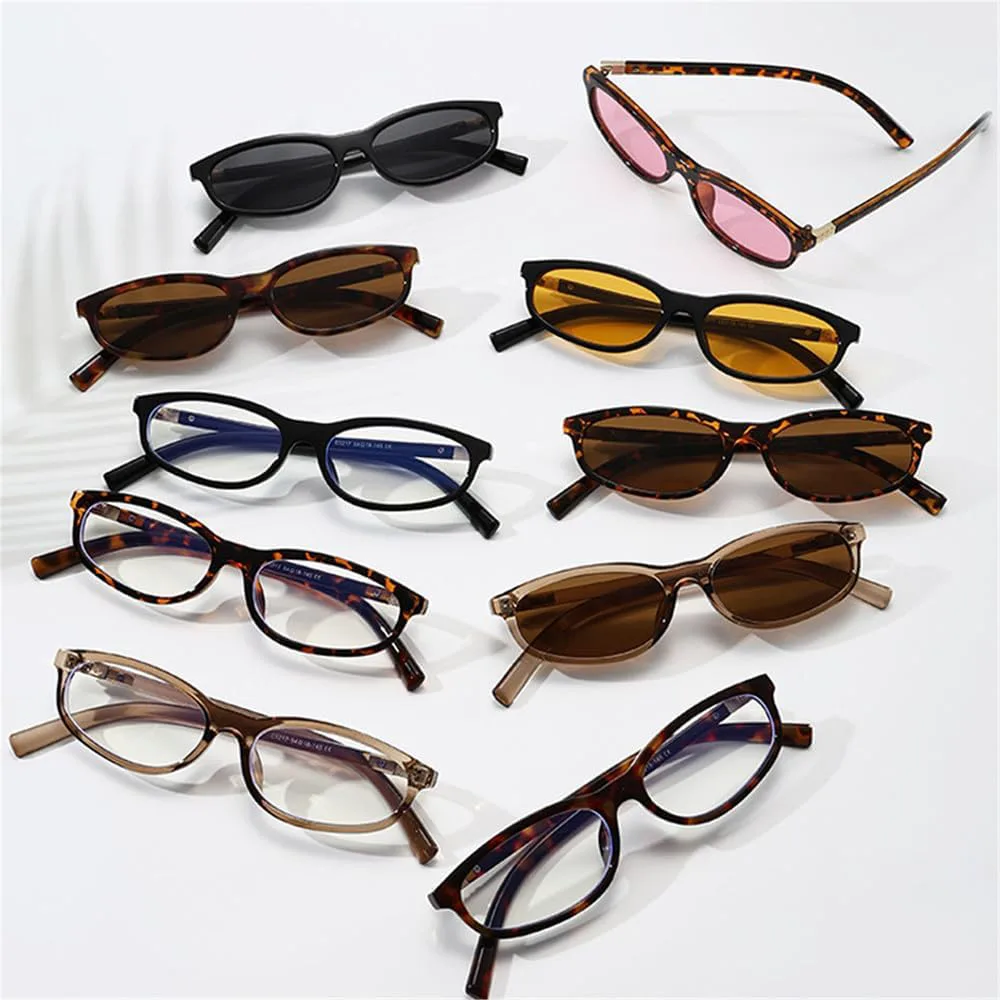 

Солнцезащитные очки UV400 с овальной оправой и леопардовым принтом для женщин и мужчин, для бега и занятий спортом на открытом воздухе UYPTK, Leopard Tea