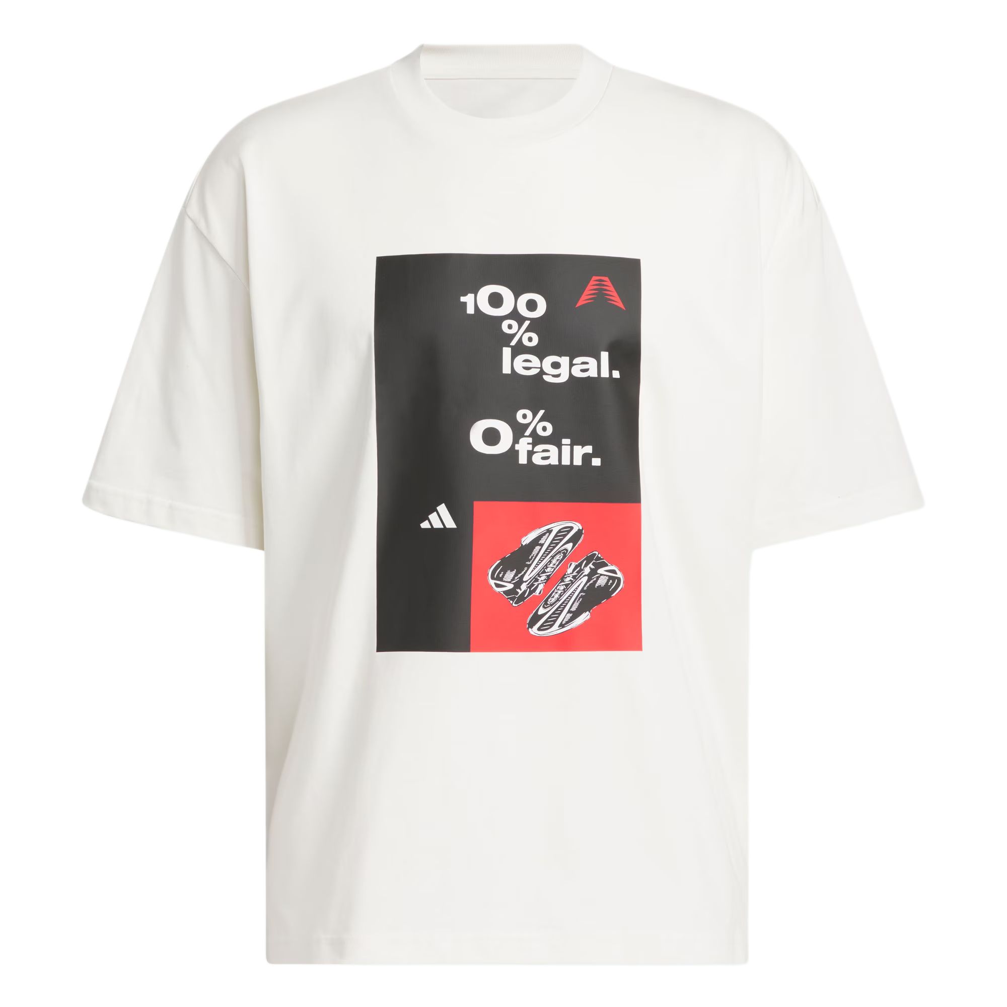 

Футболка Anthony Edwards мужская Adidas, белый/черный/красный