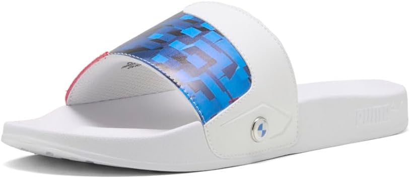 Мужские сандалии PUMA BMW M Motorsport Logo Leadcat 2.0 Slide Casual - белые — фото 2