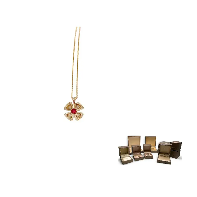 

BVLGARI Колье Fiorever с бриллиантами из розового золота 18 карат 2010-х годов