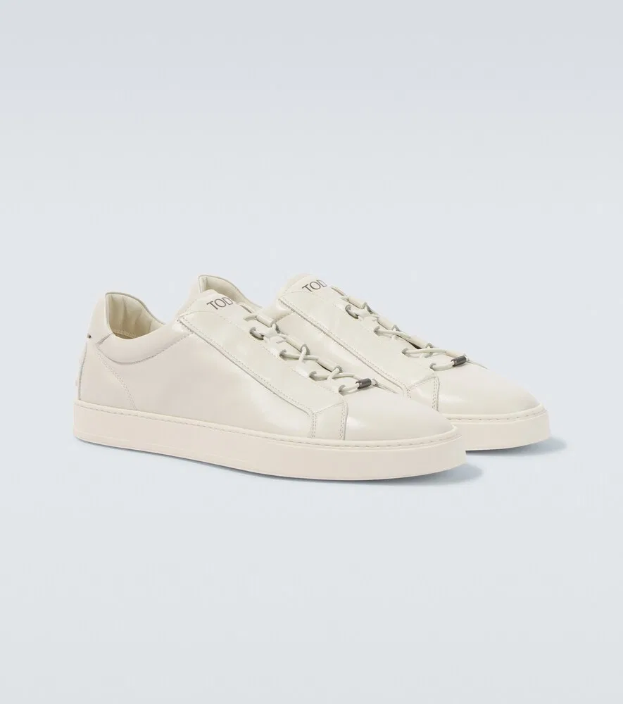 Кожаные кроссовки Tod's, белый