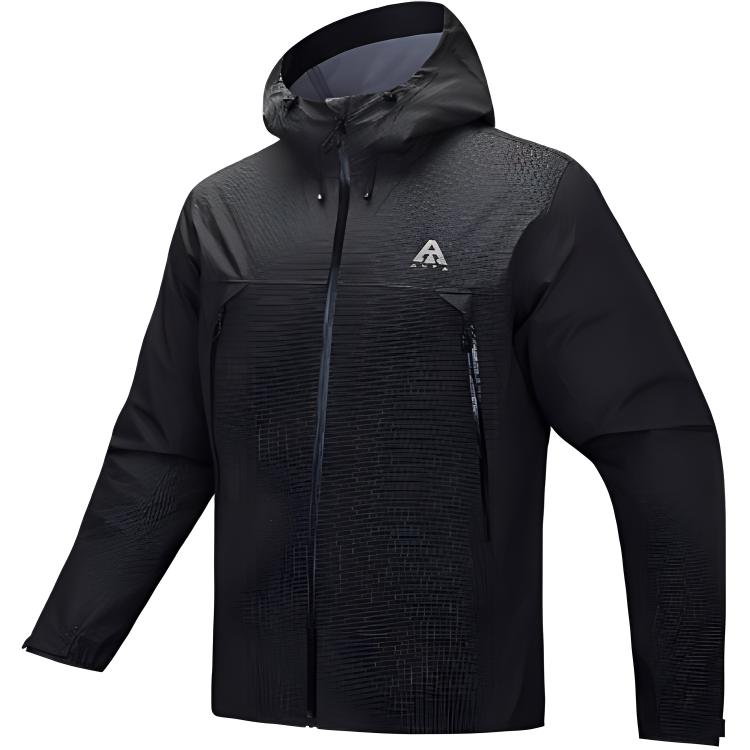 

ANTA Ветровка мужская водонепроницаемая непродуваемая базовая черная, Basic Black