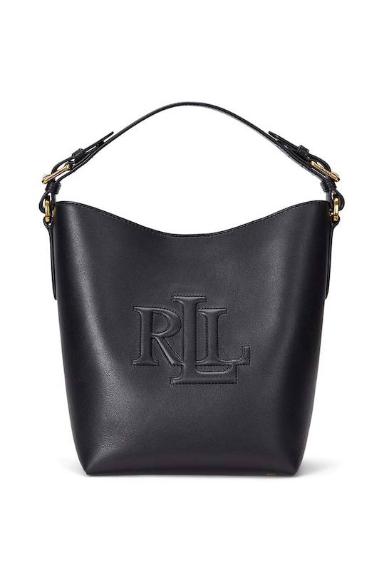 

Кожаная сумка Lauren Ralph Lauren, черный