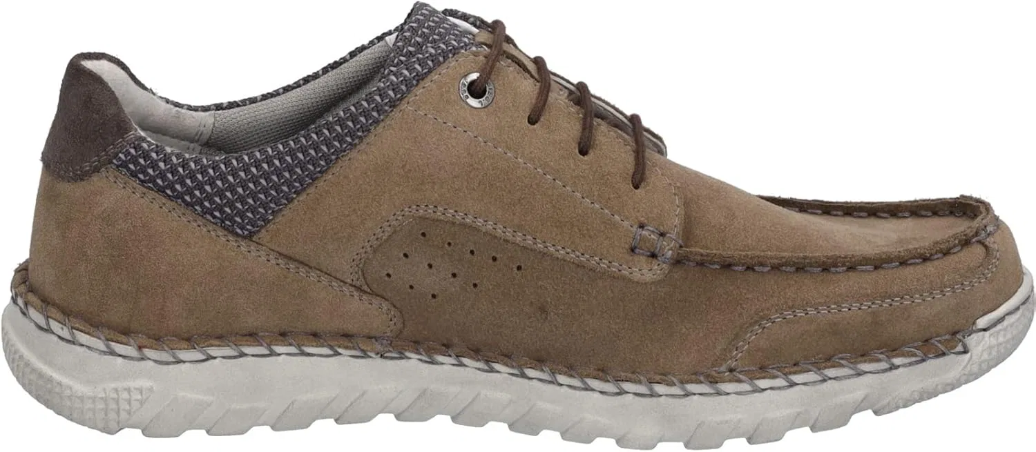Удобные мужские туфли Josef Seibel Wilson 10, ширина H (широкая), сменная стелька, Beige Taupe Combi — фото 4
