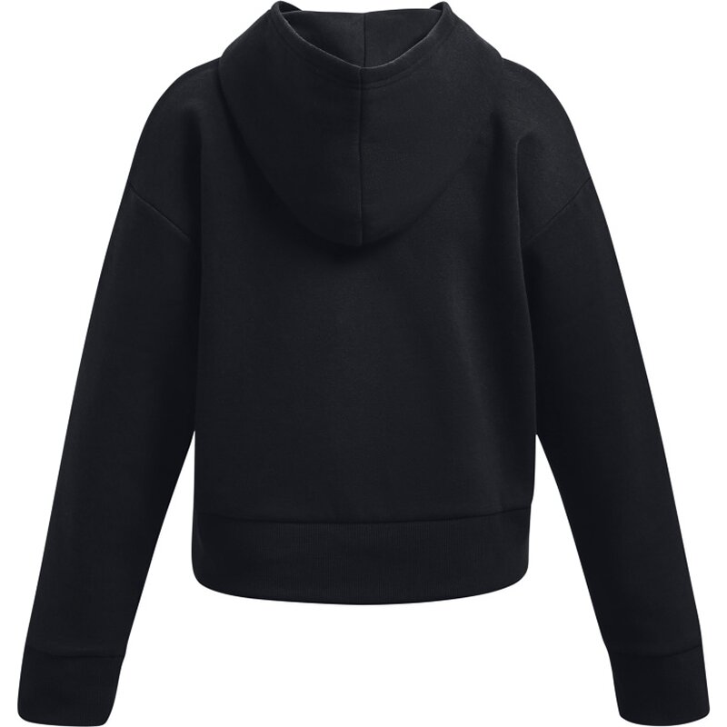 Kapuzensweat ua rival флисовая укороченная толстовка с капюшоном Under Armour, черный — фото 2