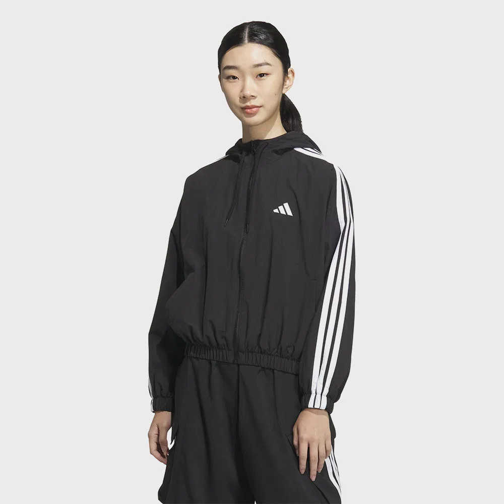 Женская чёрная тканая ветровка 3S от Adidas