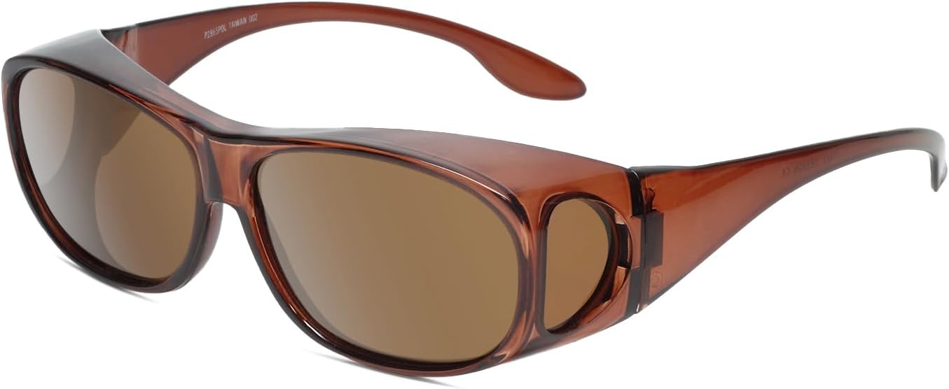 

Солнцезащитные очки Calabria 2865 с поляризацией, надеваются поверх очков с диоптриями, подходят для мужчин и женщин, имеют обтекаемую форму и защищают от УФ-излучения, Brown Crystal