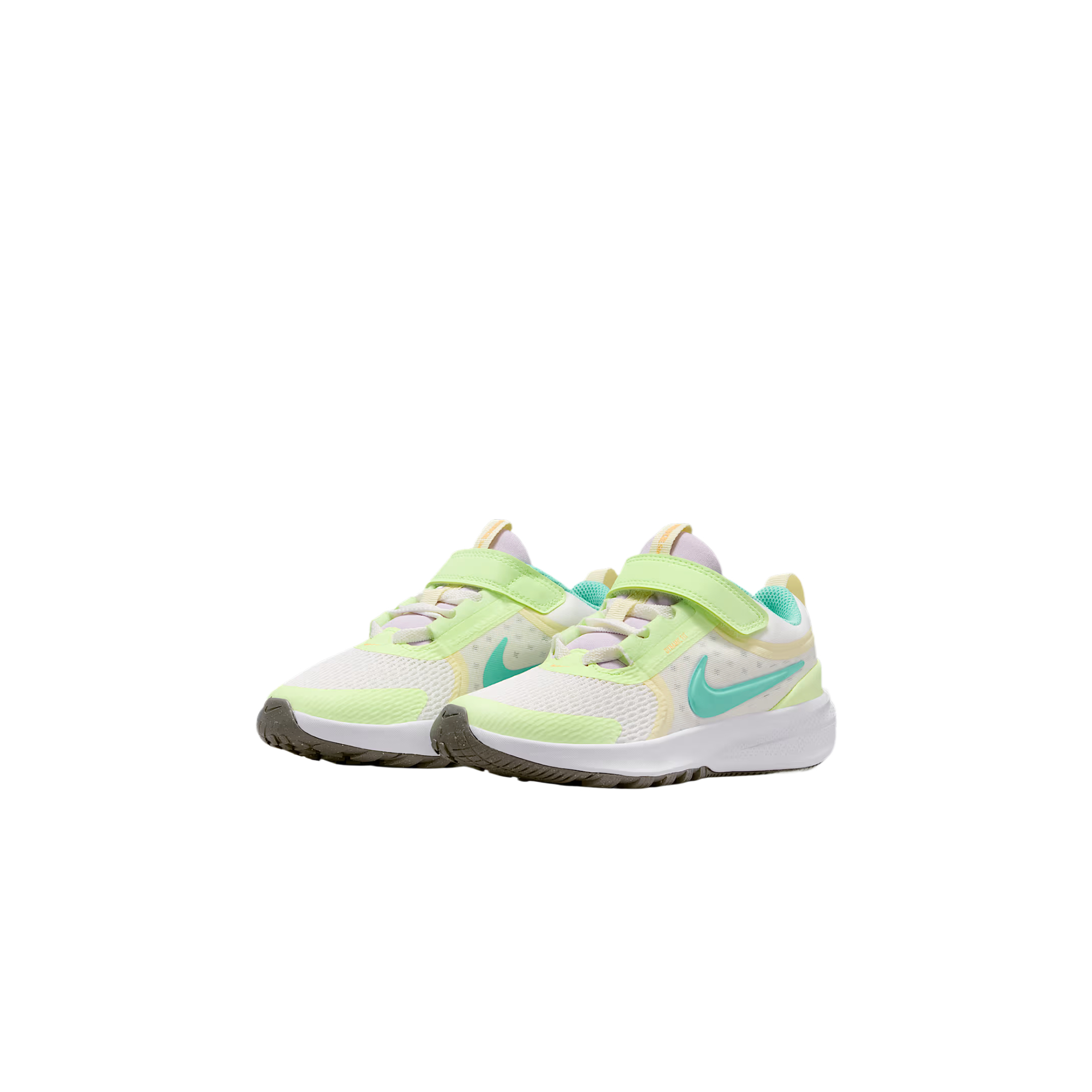 Звездные бегуны 5 детские беговые кроссовки Nike, белый/фиолетовый/зеленый — фото 4