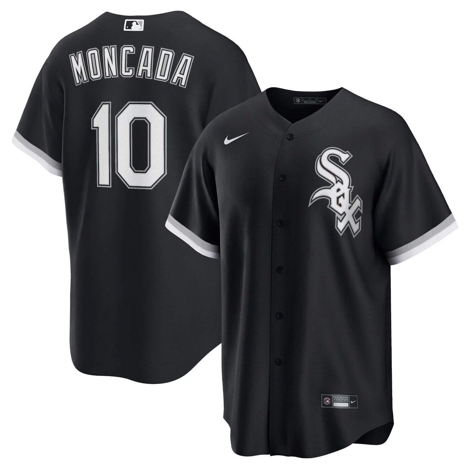 

Мужская футболка Yoan Moncada Black Chicago White Sox с альтернативной копией имени игрока Nike