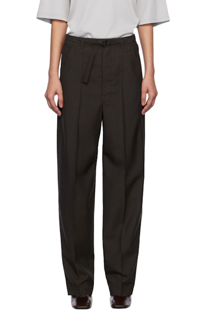 

Коричневые брюки с поясом LEMAIRE