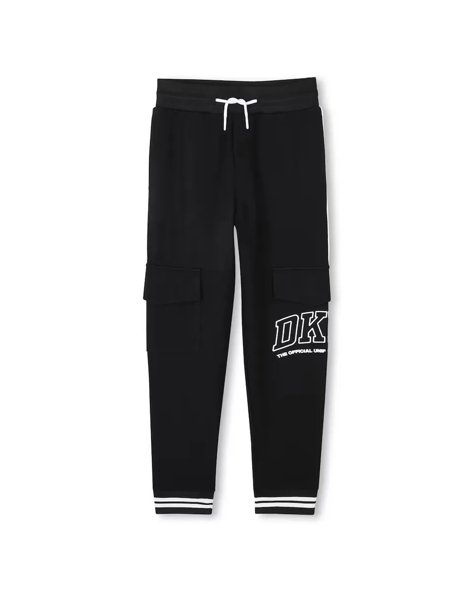 

Спортивные брюки с карманами-карго и кулиской DKNY, чёрный