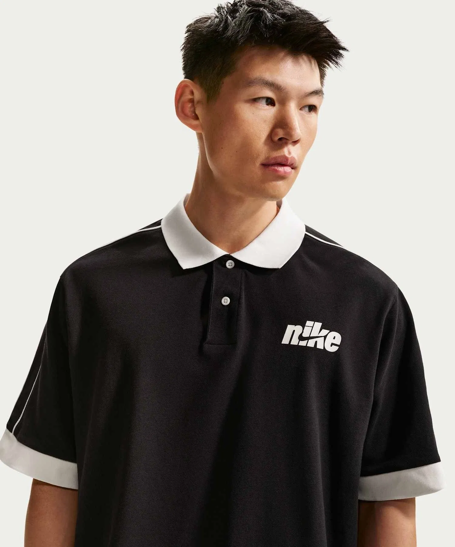 Мужская поло-рубашка Nike Sportswear Club с коротким рукавом, увеличенного размера, IF0724-010, черная.