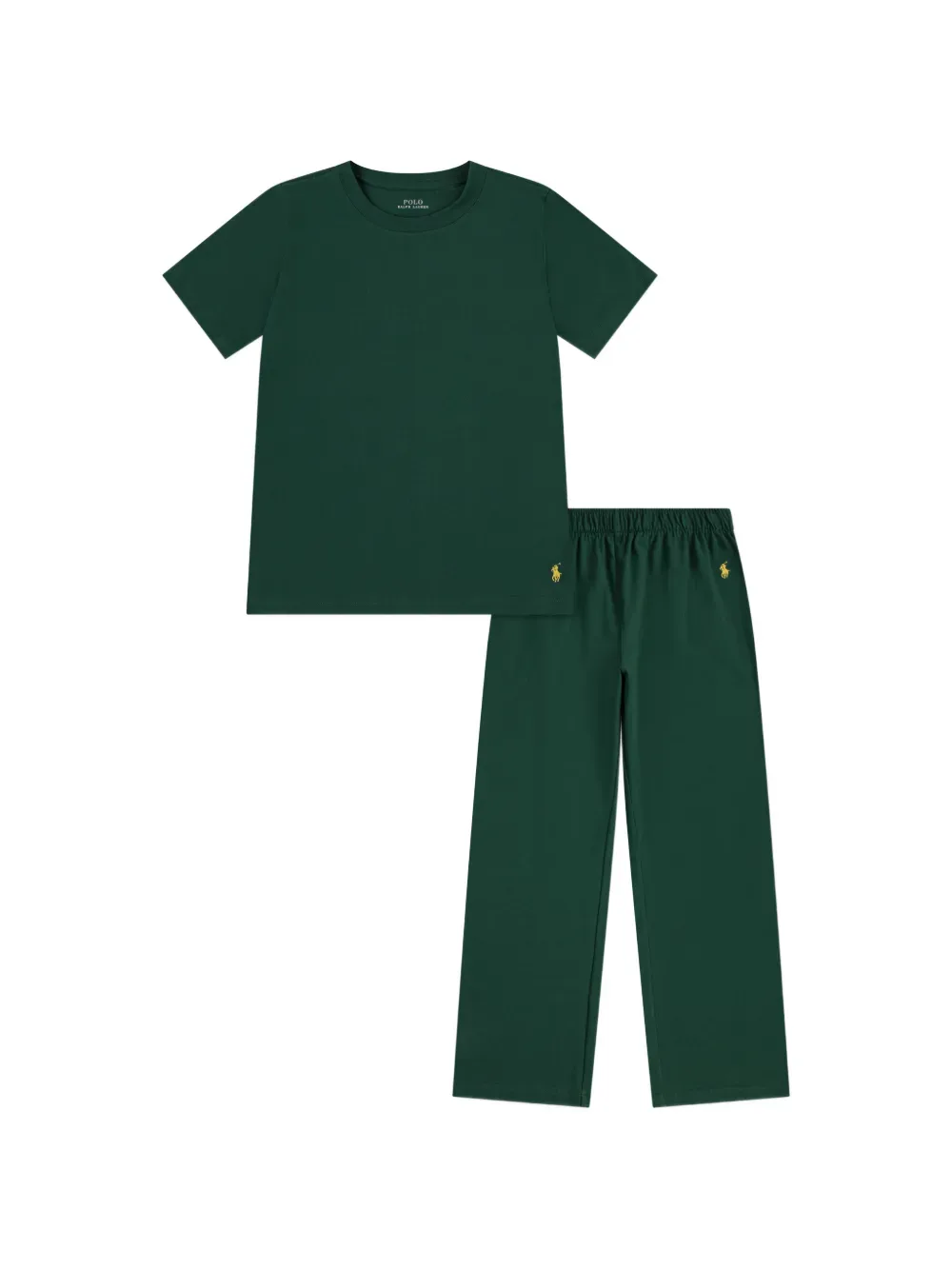 Пижама с вышитым логотипом POLO RALPH LAUREN KIDS, зеленый