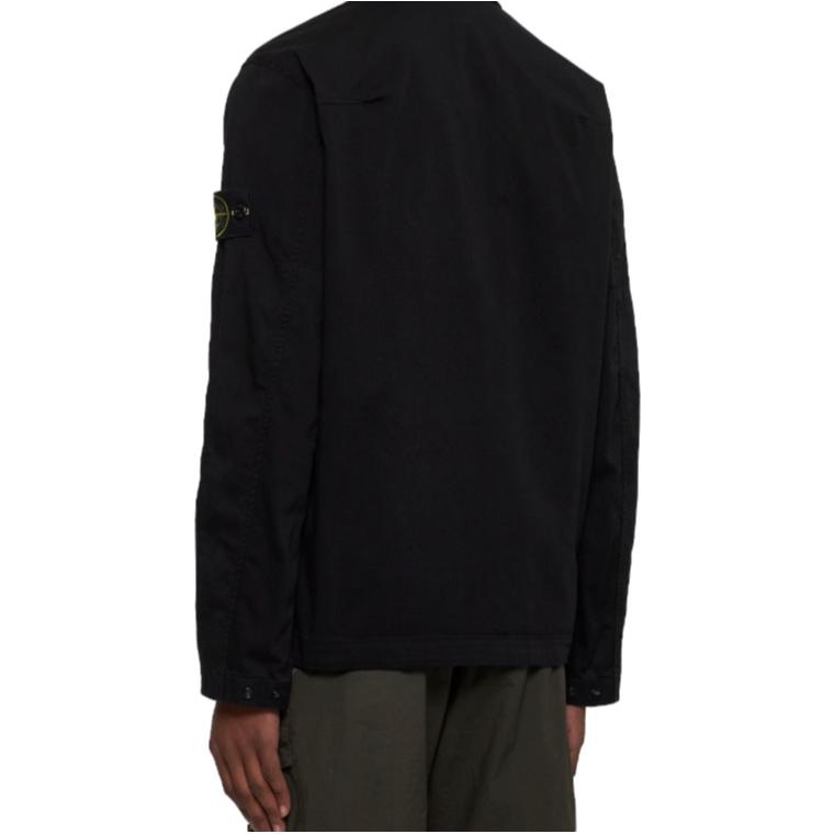 STONE ISLAND Застёгивающаяся на молнию рубашка с компасом, Black — фото 2
