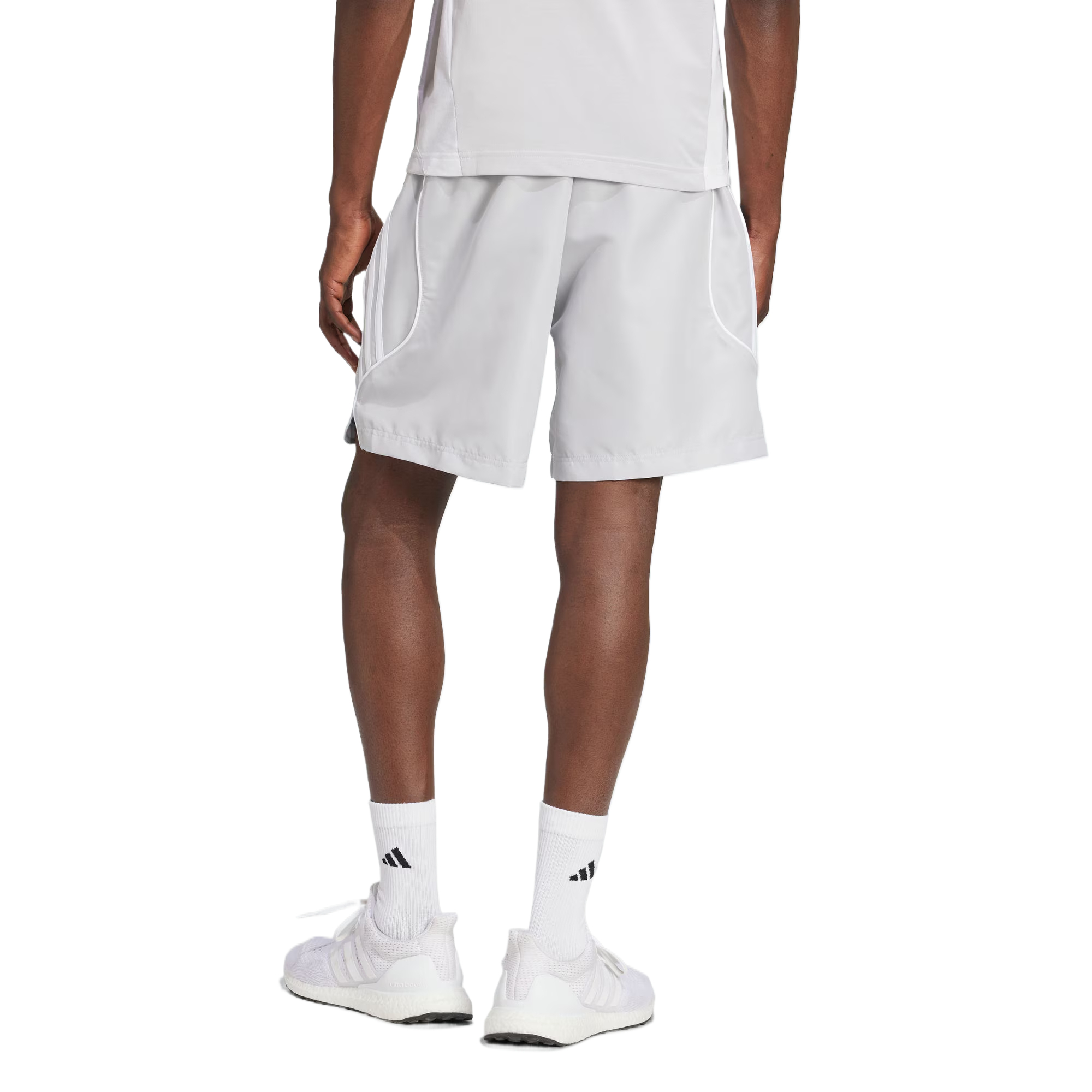 Шорты Real Madrid UBP повседневные мужские Adidas, серый/белый — фото 3