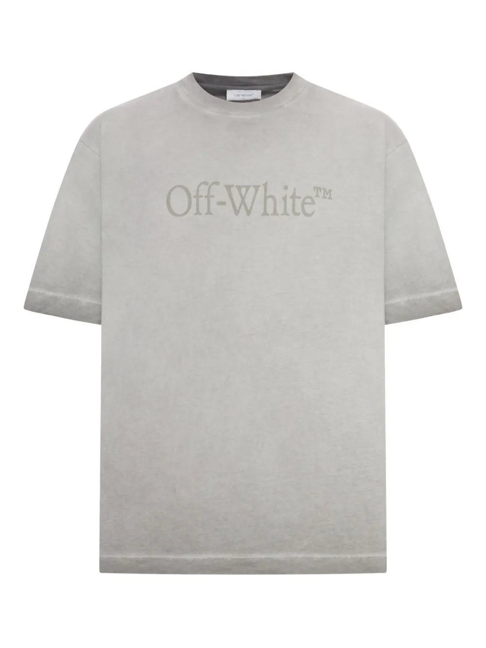 

Футболка с логотипом и эффектом деграде OFF-WHITE, серый