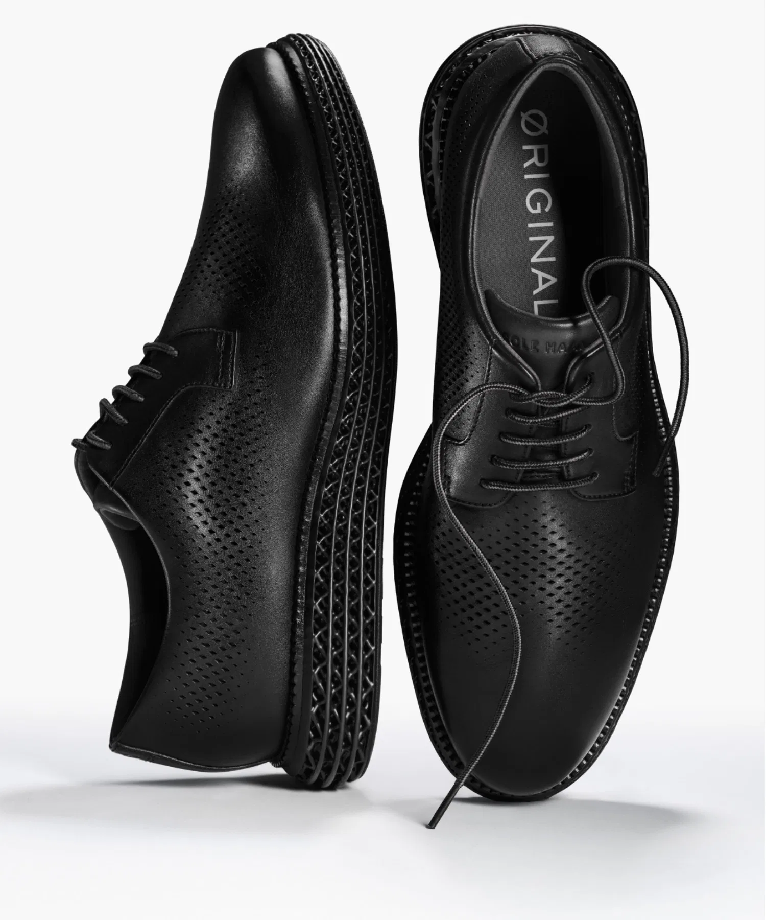 Мужские кожаные туфли COLE HAAN OriginalGrand 2.0 чёрные — фото 3