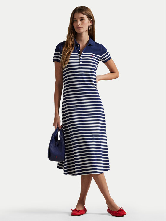 

Платье на каждый день обычный крой 211959122001 Polo Ralph Lauren, синий