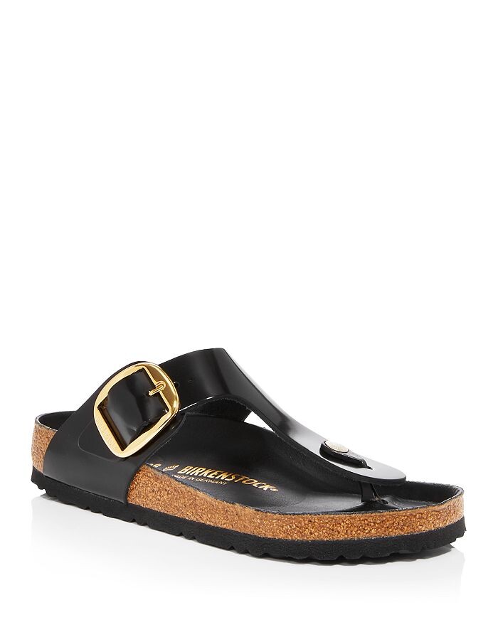 

Женские сандалии Gizeh High Shine с большой пряжкой и ремешками Birkenstock