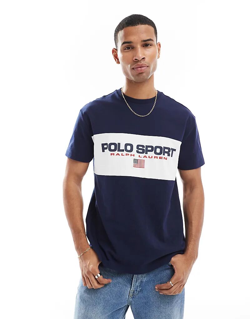 

Футболка с логотипом Sports Capsule темно-синего цвета Polo Ralph Lauren