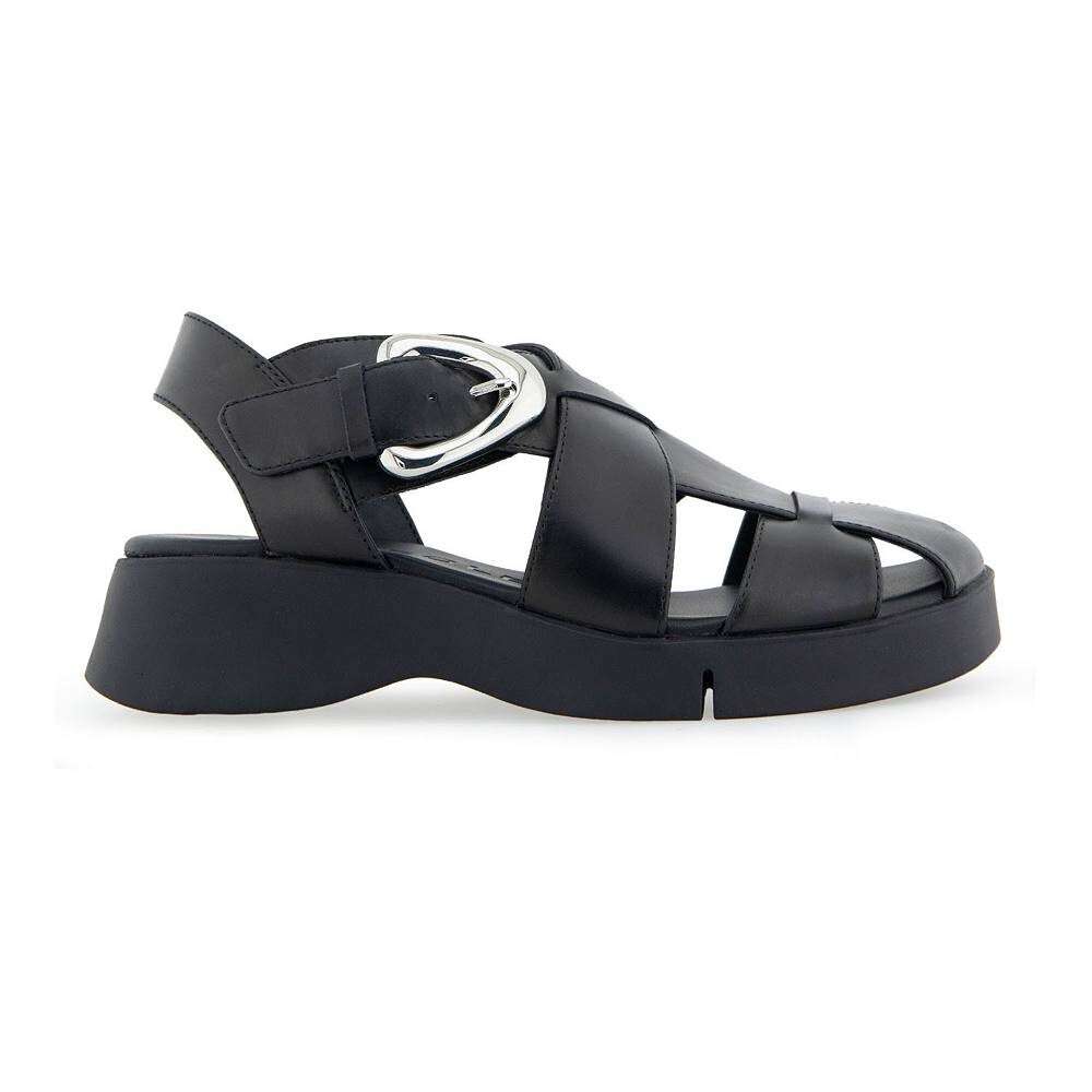 Женские кожаные сандалии в рыбацком стиле Aerosoles Fabian, цвет Black Leather — фото 2