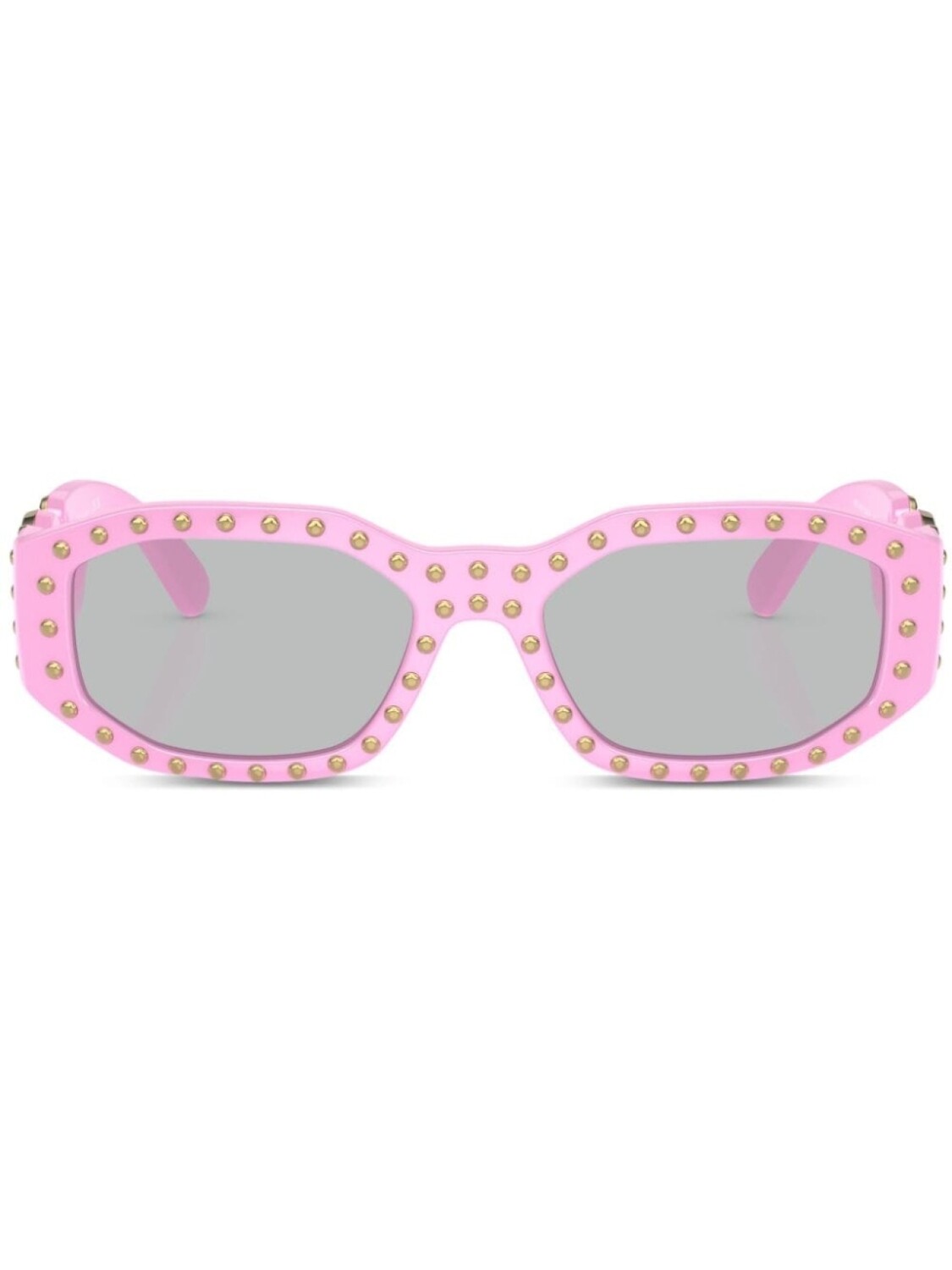 

Versace Eyewear солнцезащитные очки Biggie с заклепками, розовый