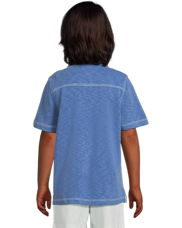 Поло Johnston & Murphy Kids Vintage Slub Polo (Big Kid), RoyalSee Less — фото 2